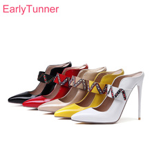  Brand New Summer Sexy Red Apricot Women Wedding Sandals Hot Lady Designer Shoes High Heels EM197 Plus Big Size 10 47 43 45 2024 - buy cheap