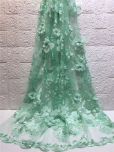2019 African Cord Lace High Quality French Lace Fabric With Stones Beaded 3d African Lace Fabric For Nigerian Wedding Dress 2024 - buy cheap