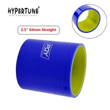 Hypertune - 2.5" 64mm Straight Silicone Intercooler Turbo Intake Pipe Coupler Hose Blue&yellow HT-SH0025-QY 2024 - buy cheap