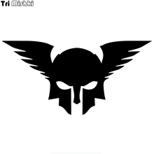 Tri Mishki HZX1053 20*10cm Horned Warrior Helmet car sticker Vinyl Decals Motorcycle  Accessories Stickers 2024 - buy cheap