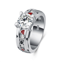 Винтажное обручальное кольцо с фианитом, 3 А 2024 - купить недорого