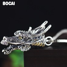 BOCAI 2022 New S925 PURE Silver Jewelry Personality Mighty Exquisite Men Faucet Pendantsr Pendant For Man Valentine's Day Gifts 2024 - buy cheap