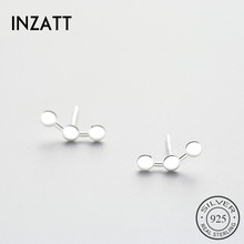 INZATT-Pendientes de plata de primera ley con forma de corazón para mujer, aretes pequeños, plata esterlina 925, círculos, accesorio de fiesta, 2018 2024 - compra barato