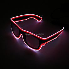 High quality EL Wire Two Colors Flexible Flashing EL Glasses LED Neon Light carnival LED Glasses with Glowing Party Decoration 2024 - buy cheap