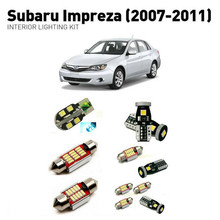 Светодиодные интерьерные огни для Subaru impreza 2007-2011 6 шт. светодиодные лампы для автомобилей комплект освещения автомобильные лампы Canbus 2024 - купить недорого