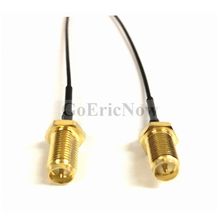 5 pcs  RF Coaxial RP-SMA Female to RP SMA Female For Thin Black Cable Connector (15cm) 2024 - buy cheap