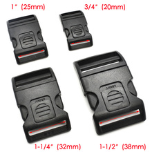 120pcs/pack Plastic Side Release Buckle Black For travel Backpack Luggage Webbing 20mm 25mm  32mm 38mm 2024 - buy cheap