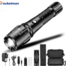 High LM Super Bright Flashlight LED Torch Zoomtable Tactical Flashlights linterna Bicycle Light Rechargeable 18650 battery 2024 - buy cheap