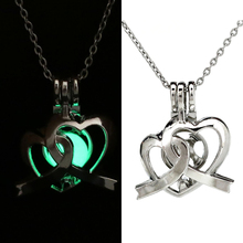 Love Heart Dark Luminous Necklaces Silver Color Chain Necklace Glowing in Dark Pendant Necklaces Collares Maxi Choker GG819 2024 - buy cheap