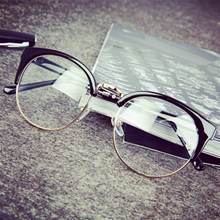 Moda olho de gato armação de metal óculos transparentes mulher homem óculos de leitura armação de proteção uv lente clara computador eyewear 2024 - compre barato