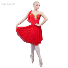 New Arrival of Adult Ballet Dance Costume Red Spandex Chiffon Dress Lyrical and Contemporary Dance Costumes Women 18087 2024 - buy cheap