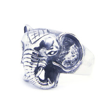 Drop Ship Cool Fashion Elephant Ring 316L Stainless Steel Mens Women Fashion Steel Cool Thailand Buddha Ring 2024 - buy cheap