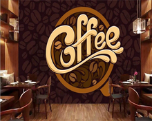 Beibehang Custom wallpaper hand-painted coffee cafe western restaurant background wall image wall painting photos 3d wallpaper 2024 - buy cheap