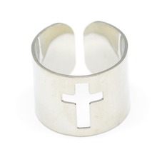 Simple Fashion Adjustable Cross Rings for men Women Jewelry Stainless Steel Ring Girl Party Gifts anillos mujer F60 2024 - buy cheap