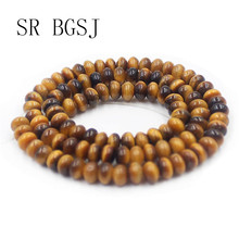 Free Shipping 4x6mm Rondelle Yellow Tiger Eye Natural Gems Stone  Spacer  Beads Strad 15" 2024 - compre barato
