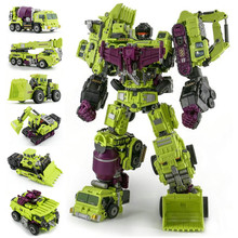 JINBAO-figuras de acción de Transformers Devastator para niños, juguetes de gran tamaño, figuras de acción G1, Robot, coche, camiones, modelo de gancho, regalos 2024 - compra barato