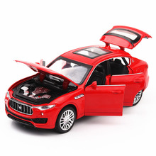 T1:32 Levante SUV Simulation Toy Vehicles Model Alloy Pull Back Children Toys Genuine License Collection Gift Kids Six Open Door 2024 - buy cheap