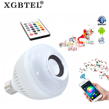 Wireless bluetooth 12W LED speaker bulb Audio Speaker E27 Colorful RGBW music playing & Lighting With 24 Keys IR remote Control 2024 - buy cheap