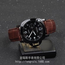 Fashion GUOU Brand Wristwatches Quartz-Watches High-Grade Men's Watches Genuine Leather With Calendar Cool Black Factory Outlet 2024 - buy cheap