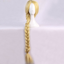 120cm Super Long Blonde Braid Styled Tangled Princess Rapunzel Heat Resistant Hair Cosplay Costume Wig + Free Wig Cap 2024 - buy cheap