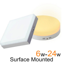 Lámpara de panel redondo SMD Ultra delgado de techo de 6w 12w 18w 24w montado en superficie lámpara de techo de cocina 2024 - compra barato