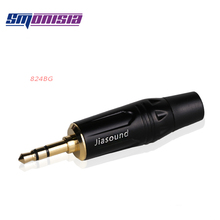 Smonisia-Tapón para auricular estéreo, 100 Uds., 3,5mm, chapado en oro, conector para teléfono, 3 juntas, 824BG 2024 - compra barato