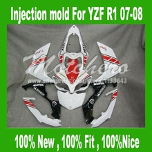 100%Fit injection red white fairing kit for Yamaha YZF R1 2007 2008 YZF R1 07 08 YZF-R1 07-08 YZF1000 R1 07 08 fairings parts 2024 - buy cheap