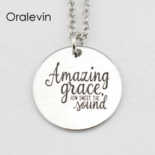 AMAZING GRACE,HOW SMEET THE SOUND Pendant Charms Necklace Gift Jewelry 10Pcs/Lot #LN414 2024 - buy cheap