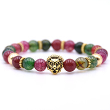 Charm Lion head Bracelet Classic Natural Stone 18 styles Bead Bracelets for Men Women Best Friend Hot Selling 2018 2024 - buy cheap