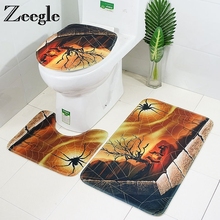 Zeegle 3pcs Mat Bathtoom Bath Carpet Halloween Bathroom Carpet Bath Mat Non-slip Mat For Toilet Bathroom Rug Bathroom Floor Mats 2024 - buy cheap