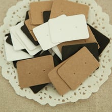 50Pcs 2.5*3.5cm Kraft Paper Ear Stud Hang Tag Jewelry Display Card Earring Kraft Paper Tag Ear Ring Paper Hang Price Tag 2024 - buy cheap