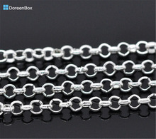 Doreen Box Lovely 10M Silver color Link-Opened Chain 2.5x0.5mm (B13517) 2024 - buy cheap