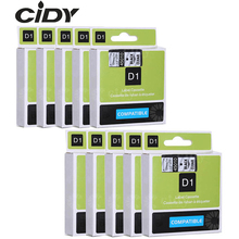 CIDY Dymo D1 45010 compatible for DYMO D1 Label Tapes 12mm Black on Clear Label Maker Suitable Label Manager 210 450 LM160 2024 - buy cheap