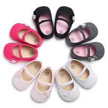 2019 spring and autumn 0-1 years old girl baby yarn princess shoes soft bottom printing non-slip baby toddler shoes 2024 - buy cheap