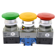 Izumi-Interruptor de botón con cabeza de seta grande, 22mm, 40, ABW410 de Reajuste automático, rojo y amarillo, 1NO-10 unids/lote 2024 - compra barato