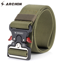 S.ARCHON Heavy Duty Quick Release Military Belt Men Survival SWAT Combat Tactical Belts Male Amry Soldier Safety Nylon Belts 5CM 2024 - buy cheap