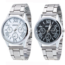 Clock Geneva Ladies Watch Roman Numerals Quartz Stainless Steel Wrist Men Watch Casual Women Watches Women  Feminino 2024 - buy cheap