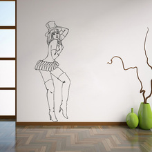 Лидер продаж, сексуальная ретро-Наклейка на стену в виде красивой женщины, съемная художественная роспись, домашний декор H026 2024 - купить недорого