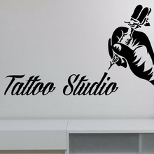 Pegatinas de pared para estudio de tatuaje, calcomanía de pared con logotipo de negocios, póster de vinilo artístico, máquinas adhesivas para ventana, papel tapiz impermeable, nuevo WL31 2024 - compra barato