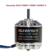 Sunnysky-Motor sin escobillas A2212 980KV 1400KV 2450KV II, tornillo de autobloqueo, CW/CCW, para Dron de carreras, Quadcopter, avión, 1 ud. 2024 - compra barato