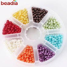 One Box 160-1500pcs Size 4mm 6mm 8mm ABS Imitation Pearl Beads Round Loose Pearl Beads for Necklace Bracelet DIY Jewelry Making 2024 - buy cheap