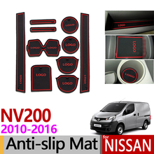 for Nissan NV200 Evalia Vanette Anti-Slip Rubber Cup Cushion Door Groove Mat Accessories for Chevrolet City Express 2010~2016 2024 - buy cheap