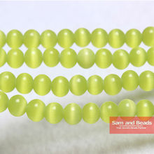 Free Shipping Natural Moon Stone Beads ,Opal Olive Cat Eye Round Loose Beads 16" Strand 6 8 10 12 MM Pick Size CEB08 2024 - buy cheap