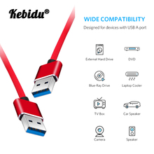 Kebidu-Cable USB 2,0 A USB tipo A macho, extensión, supervelocidad, HDD, para radiador, disco duro, Webcom, PC 2024 - compra barato