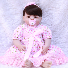 Полностью силиконовые куклы Новорожденные, 23 дюйма, реалистичные куклы Новорожденные, виниловые куклы для новорожденных, для купания принцессы, детские игрушки 2024 - купить недорого