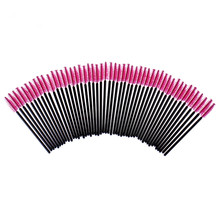 New 50pcs/lot Hot Pink Synthetic Fiber One-Off Disposable Eyelash Brush Mascara Applicator Wand Brushes Eyelash Comb Brushes 2024 - buy cheap
