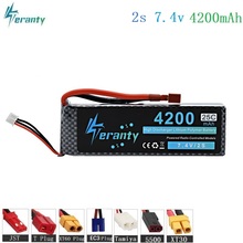 HIGH POWER 7.4V 4200mAh 25C 2S LiPo Battery for RC Airplane Helicopter Car Boat 2S 4200 mah 7.4 V Lipo Battery With T/XT60 Plug 2024 - buy cheap