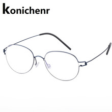 Konichenr Titanium Glasses Frame Men Optical Prescription Eyeglasses Women Ultralight Round Myopia Spectacle Frames Korean 2024 - buy cheap
