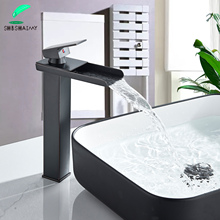 ORB Waterfall Bathroom Basin Faucet Above Counter Basin Deck Mounted Cold Hot Water Mixer Single Handle Single Hole Water Tap 2024 - buy cheap