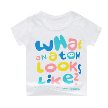 Детская Хлопковая футболка с короткими рукавами для мальчиков детская одежда с короткими рукавами и рисунком летняя футболка для девочек 2024 - купить недорого